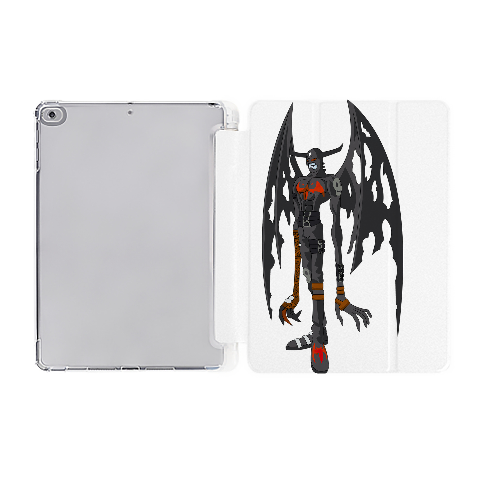 （画像用） Digimon デジタルモンスター/デジモン IPad ケース ペン収納付き 三つ折りスタンド PUレザー×シリコン 対応機種9.5/10.5/10.9インチ